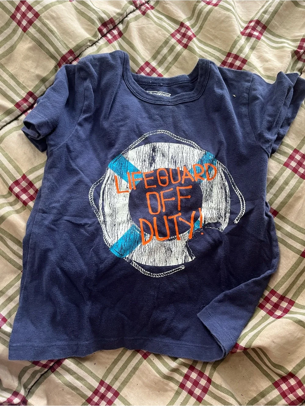 OshKosh B'gosh Navy Lifeguard Graphic Tee with Orange & Blue Print